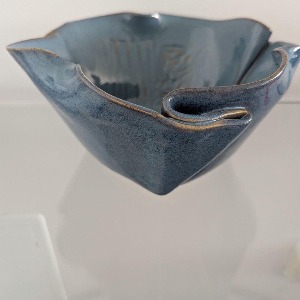 Artisan Blue Pottery Bowl